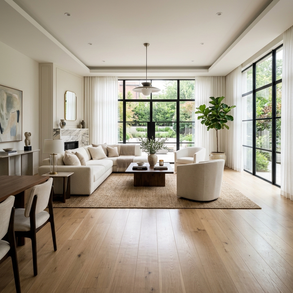 Secondary luxury flooring installer display
